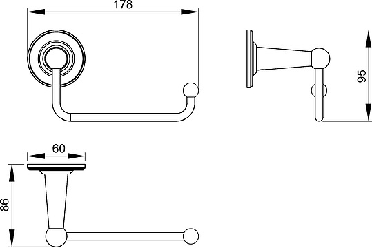 Timo Nelson Держатель туалетной бумаги, цвет: бронза матовая 160041/02