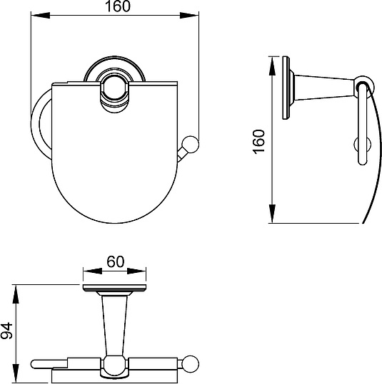 Timo Nelson Держатель туалетной бумаги, цвет: хром глянцевый 150042/00
