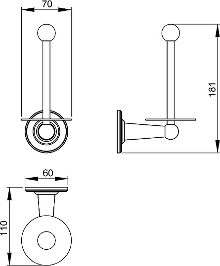 Timo Nelson Держатель запасного рулона туалетной бумаги, цвет: бронза 160044/02