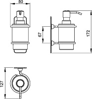 Timo Nelson Дозатор для жидкого мыла, подвесной, цвет: хром 150038/00