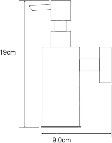Wasserkraft Дозатор для жидкого мыла подвесной, латунная колба, цвет: хром K-1399
