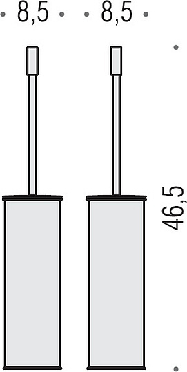 Colombo Design Plus  Ершик для унитаза напольный, с латунной колбой, цвет: chrome W4961.CR