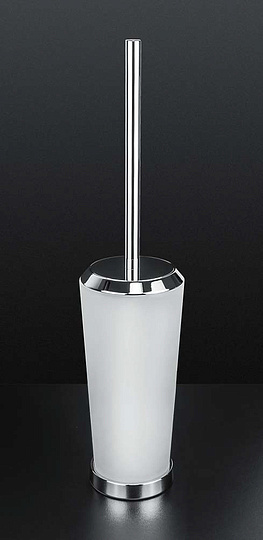 Colombo Design Road Ершик для унитаза напольный, со стеклянной колбой, цвет: chrome B8006.CR-VAN