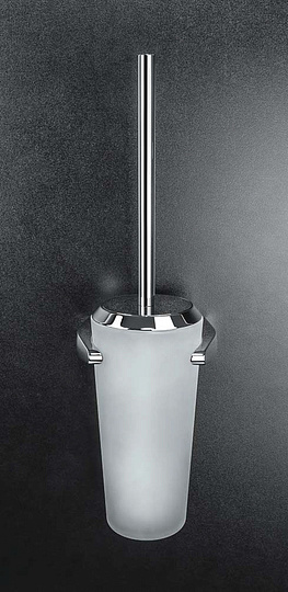 Colombo Design Road Ершик для унитаза подвесной, со стеклянной колбой, цвет: chrome B8007.CR-VAN