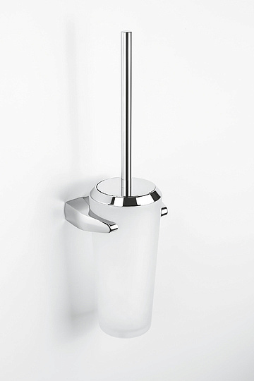 Colombo Design Road Ершик для унитаза подвесной, со стеклянной колбой, цвет: chrome B8007.CR-VAN