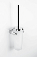 Colombo Design Road Ершик для унитаза подвесной, со стеклянной колбой, цвет: chrome B8007.CR-VAN