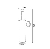 TW Harmony 220 Ершик подвесной в металлической колбе, цвет: хром TWHA220cr