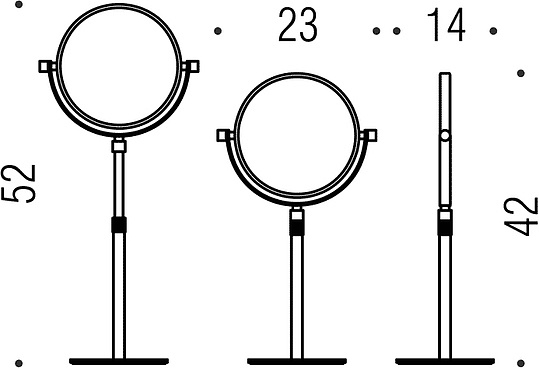 Colombo Design Complementi Косметическое зеркало настольное с 3х кратным увеличением, цвет: chrome B9752.CR