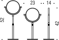 Colombo Design Complementi Косметическое зеркало настольное с 3х кратным увеличением, цвет: chrome B9752.CR
