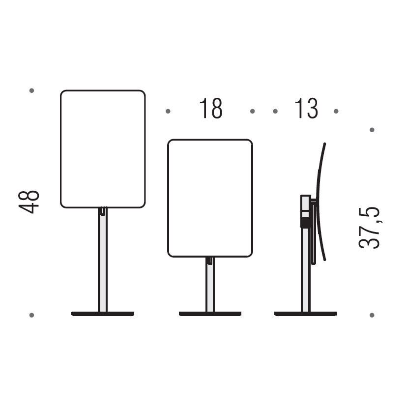 Colombo Design Complementi Косметическое зеркало настольное с 3 кратным увеличением, цвет: chrome B9753.CR
