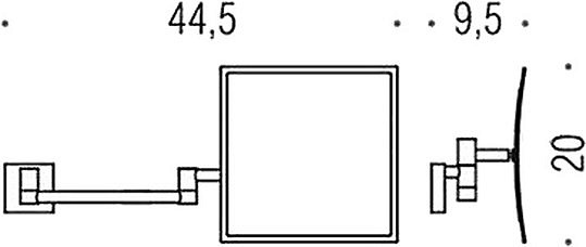 Colombo Design Complementi Косметическое зеркало подвесное с 3 кратным увеличением, цвет: chrome B9754.CR