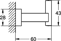 Grohe Essentials Cube Крючок для полотенца, подвесной, цвет: хром 40511001