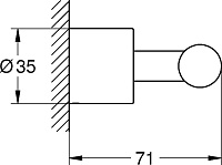 Grohe Atrio New Крючок для полотенца двойной, подвесной, цвет: теплый закат, матовый 40312DC3