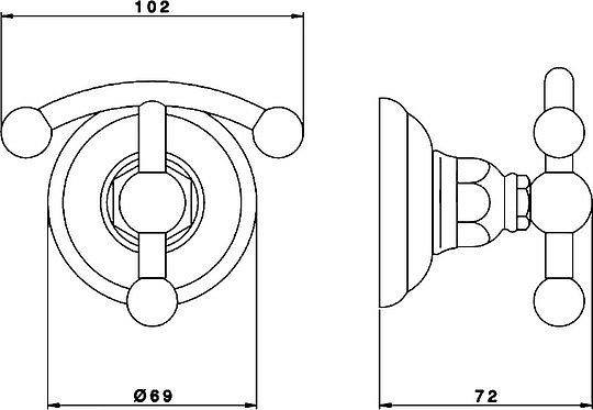 Nicolazzi Accessori Крючок, цвет тёмная бронза 1481DB