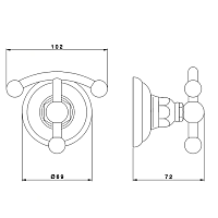 Nicolazzi Accessori Крючок, цвет Tuscan Brass 1481TB