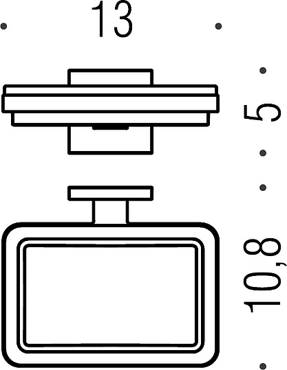 Colombo Design BasicQ Мыльница подвесная со стеклянной чашей, латунь, цвет: chrome B3701.CR-VAN