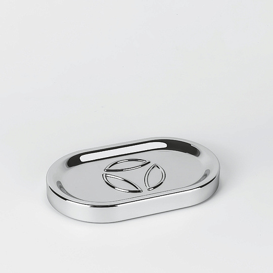 Colombo Design Road Мыльница настольная со стеклянной чашей, латунь, цвет: chrome B8040.CR