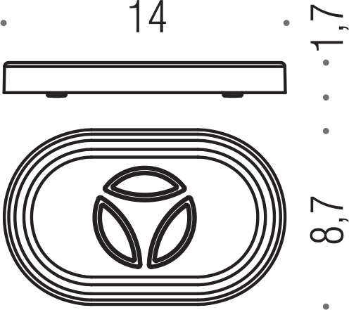 Colombo Design Road Мыльница настольная со стеклянной чашей, латунь, цвет: chrome B8040.CR