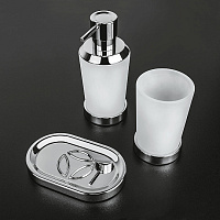 Colombo Design Road Мыльница настольная со стеклянной чашей, латунь, цвет: chrome B8040.CR