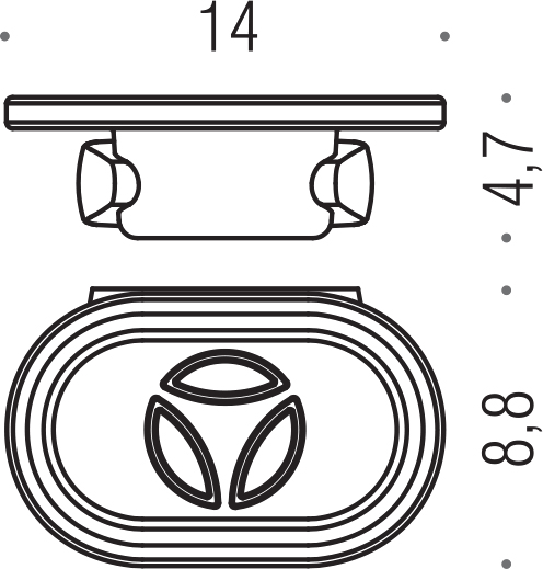 Colombo Design Road Мыльница подвесная со стеклянной чашей, латунь, цвет: chrome B8001.CR-VAN