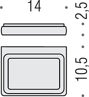 Colombo Design Lulu Мыльница подвесная со стеклянной чашей, латунь, цвет: HPS gold B6201.HPS-VAN