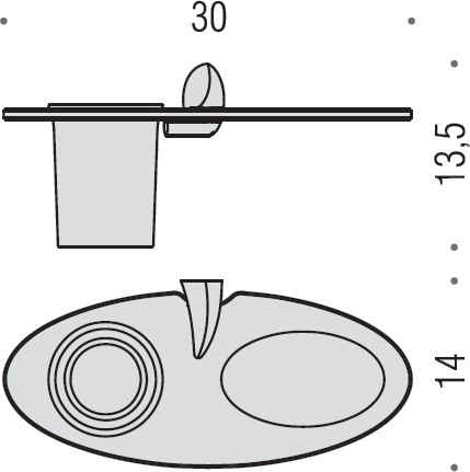 Colombo Design Link Мыльница подвесная со стеклянной чашей, латунь, цвет: chrome В2404