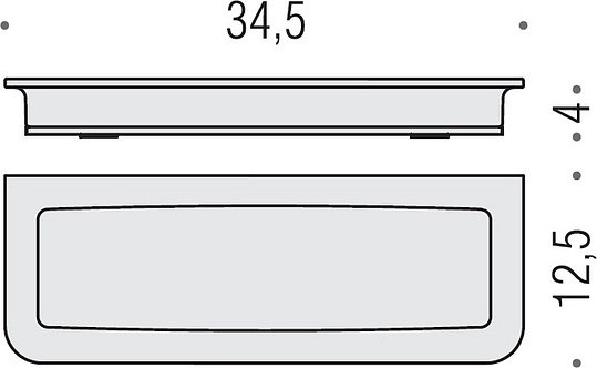 Colombo Design Lulu Полочка для губки настольная со стеклянной чашей, латунь, цвет: chrome B6242.CR-VAN