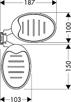 Hansgrohe Raindance Cassetta Мыльница на штангу, пластик цвет: хром 28698000
