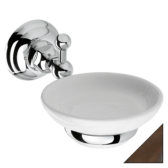 Nicolazzi Accessori Мыльница с керамической чаши, подвесная, цвет: темная бронза 1487DB