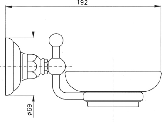 Nicolazzi Accessori Мыльница с керамической чаши, подвесная, цвет: темная бронза 1487DB