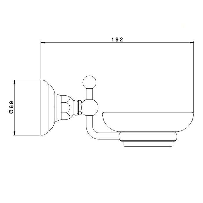 Nicolazzi Accessori Мыльница с керамической чаши, подвесная, цвет: темная бронза 1487DB