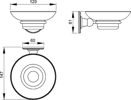 Timo Nelson Мыльница, цвет: хром глянцевый 150021/00