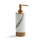 3SC Apuana 2.0 Дозатор для жидкого мыла, настольный, мраморная колба, цвет: Statuario oro rosa opaco AP01DAGDRM