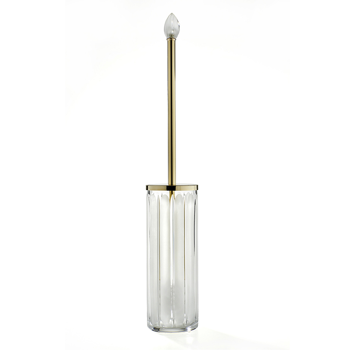 3SC Montblanc Ершик для унитаза напольный со стеклянной колбой, цвет: золото Lucido MB17ACRGD