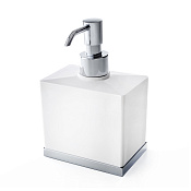 3SC Mood Deluxe White Дозатор для жидкого мыла, настольный, композитная колба, цвет: хром MDW01DASL