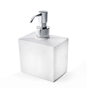 3SC Mood White Дозатор для жидкого мыла, настольный, керамическая колба, цвет: хром MW01DASL