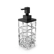 3SC Palace Дозатор для жидкого мыла, настольный, стеклянная колба, цвет: черный PA01DACRNO