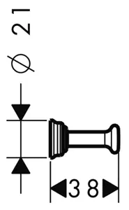 Axor Montreux Крючок одинарный подвесной, латунь, цвет: полированное золото 42137990