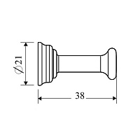Axor Montreux Крючок одинарный подвесной, латунь, цвет: шлифованный никель 42137820