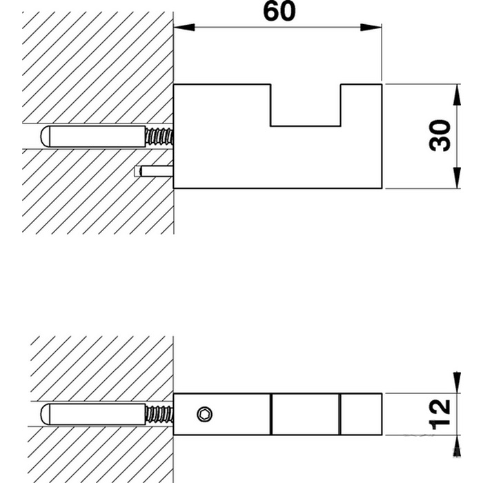 Cisal Accessori Bagno Крючок для полотенца, подвесной, цвет: chrome QU09071021