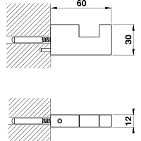 Cisal Accessori Bagno Крючок для полотенца, подвесной, цвет: chrome QU09071021