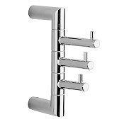 Cisal System Крючок для полотенец тройной, подвесной, цвет: chrome SY09070021