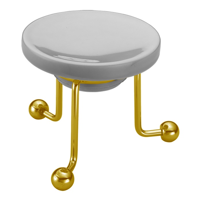 Cisal Arcana Мыльница с керамической чашей, настольная, цвет: 24k gold AR09049024