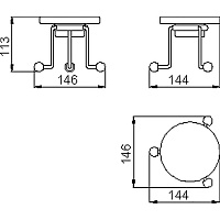 Cisal Arcana Мыльница с керамической чашей, настольная, цвет: 24k gold AR09049024