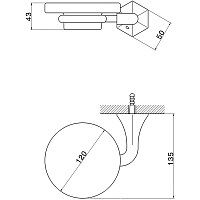 Cisal Cherie Мыльница с керамической чашей, подвесная, цвет: chrome CE09060021