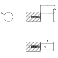 Gessi 316 Accessories Крючок для полотенец, цвет: steel brushed 54821#239
