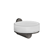 Gessi 316 Accessories Мыльница со стеклянной чашей, подвесная, цвет: brushed black metal pvd 54701#707