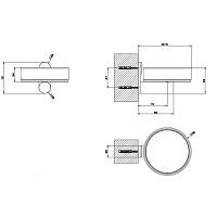 Gessi 316 Accessories Мыльница со стеклянной чашей, подвесная, цвет: steel brushed 54701#239
