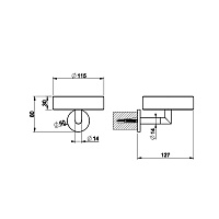 Gessi Anello Мыльница с керамической чашей, подвесная, цвет: chrome 63701#031