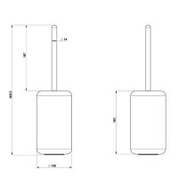 Gessi Goccia Ершик для унитаза напольный, цвет черный 38044#099